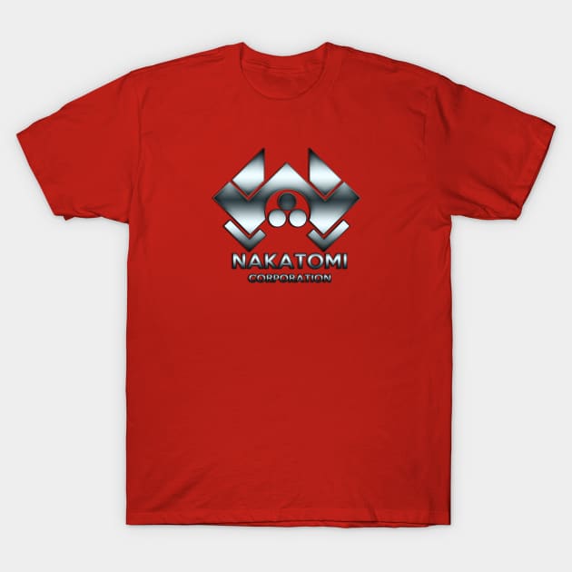 Nakatomi Logo - Silver T-Shirt by BigOrangeShirtShop